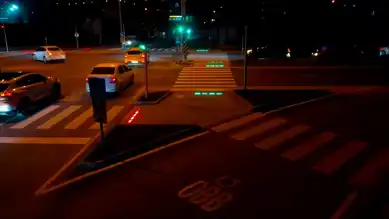 Ordu'da LED'li Yaya Geçiş Sistemi Güvenliği Artırıyor